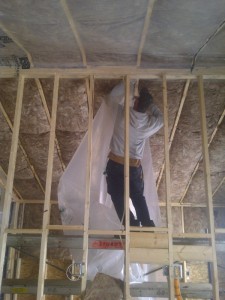 installing poly over ceiling batts