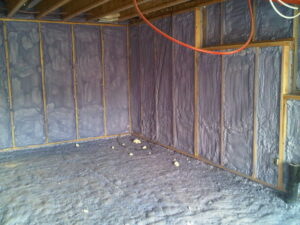 spray foam insulation - walls & floor 1