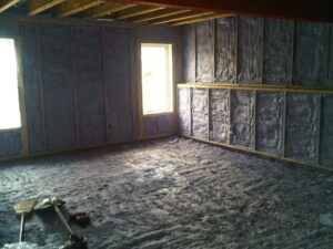 2 pound spray foam insulation walls & floor 2
